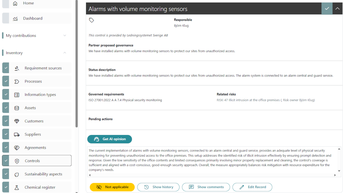 Controls - the path to compliance
